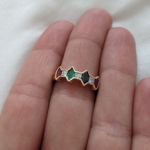 Vintage Diamond & Multi gem ring